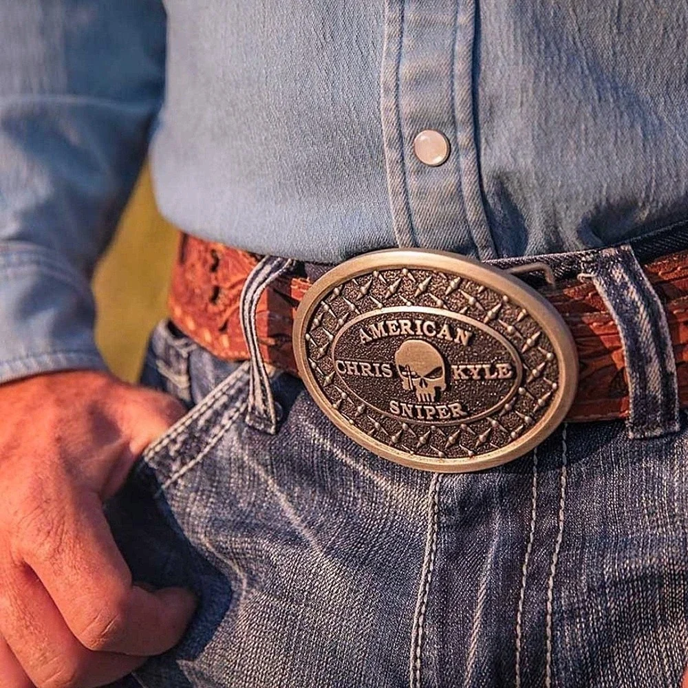 Montana Silversmiths Chris Kyle American Sniper Belt Buckle Retail $50‎ - NEW!